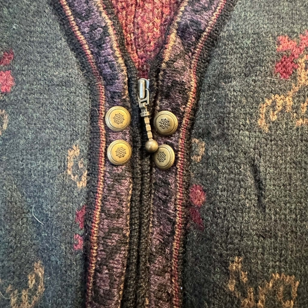 NORDIC DESIGN 100% Shetland Wool Cardigan Knit Sweater Women's Plus Size 3X EUC - Picture 10 of 12